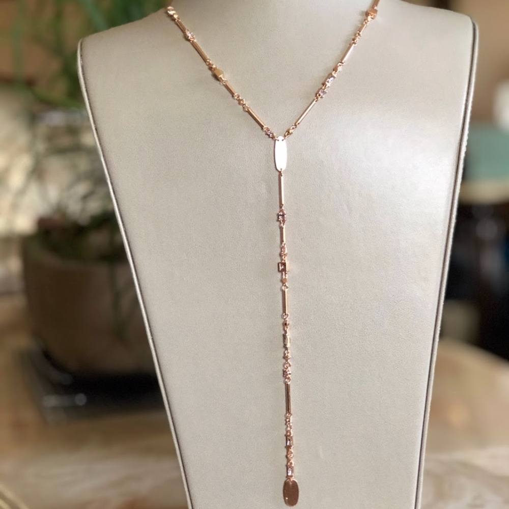 *New* Kendra Scott Crowley Y Necklace in Blush Mix